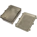 RS PRO Black Black Lid Die Cast Aluminium Enclosure IP67 Waterproof Dustproof 200 mm x 150 mm x 75 mm IP67