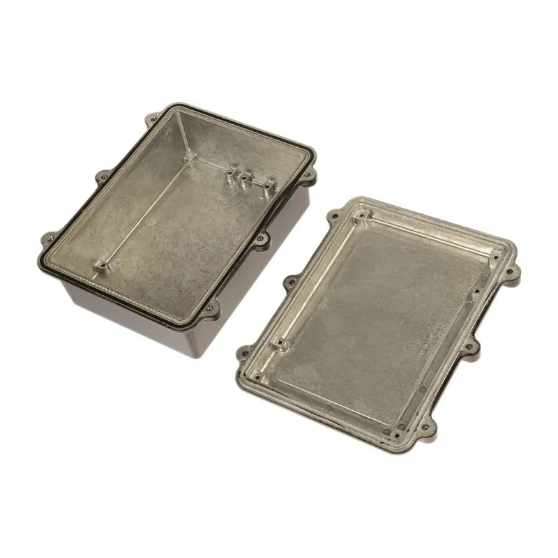 RS PRO Black Black Lid Die Cast Aluminium Enclosure IP67 Waterproof Dustproof 200 mm x 150 mm x 75 mm IP67