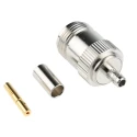 Amphenol RF N Type Series Coaxial Connector Cable Female N Connector, 50 Ω, Straight Body Crimp N6121A1-NT3G-1-50