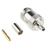 Amphenol RF N Type Series Coaxial Connector Cable Female N Connector, 50 Ω, Straight Body Crimp N6121A1-NT3G-1-50