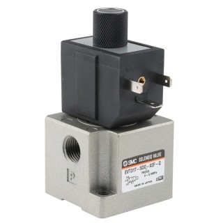 SMC Pneumatic Solenoid Valve 3/2 NC Solenoid G 1/4 in Port Size Die Cast Aluminium Body 24V DC 6W Power VT317