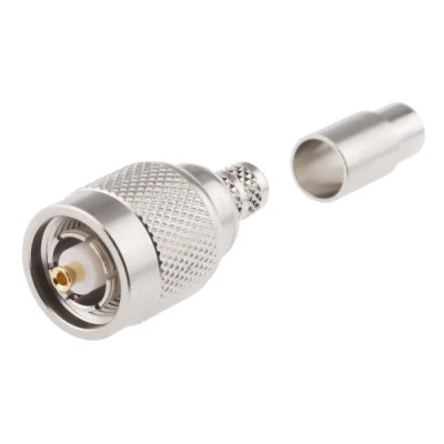 Amphenol RF TNC Series Coaxial Connector Cable Male, 50 Ω, Straight Body Crimp RT1121A1-NT3G-H155-50