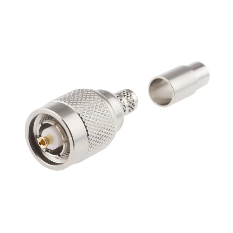 Amphenol RF TNC Series Coaxial Connector Cable Male, 50 Ω, Straight Body Crimp RT1121A1-NT3G-H155-50
