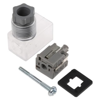 SMC 2 DIN 43650 C Pneumatic Solenoid Coil Connector Male Indicator Light K43