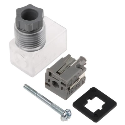 SMC 2 DIN 43650 C Pneumatic Solenoid Coil Connector Male Indicator Light K43