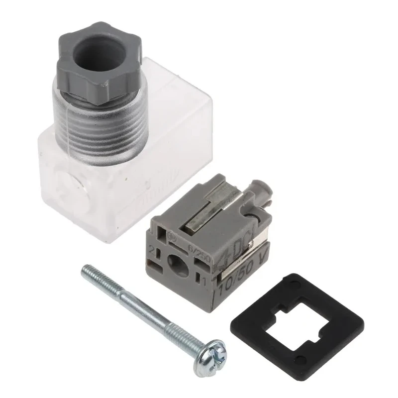 SMC 2 DIN 43650 C Pneumatic Solenoid Coil Connector Male Indicator Light K43