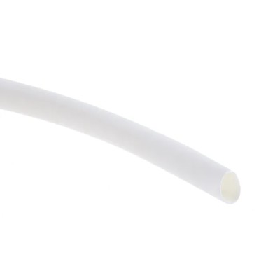 RS PRO Polyolefin Flame Retardant Heat Shrink Tubing White 3.2 mm Sleeve Diameter x 10m Length 2:1 Ratio 700-4769