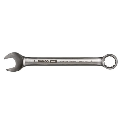 Bahco Combination Spanner 14 mm, 150mm Overall Length, Stainless Steel, Chrome Finish SS002-14