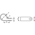 HellermannTyton Polyamide P-Clip 22 mm Closed Inside Diameter Natural Colour 12 mm Width 211-60139 H13P-PA66-NA