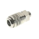 RS PRO Brass Quick Air Coupling 1/4 in Female BSP Nickel Plated 16 bar Max Pressure 80°C Max Temperature 187-8788