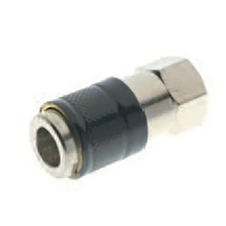 RS PRO Brass Quick Air Coupling 1/4 in Female BSP Nickel Plated Durable 12 Bar Pressure 187-8796