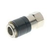 RS PRO Brass Quick Air Coupling 1/4 in Female BSP Nickel Plated Durable 12 Bar Pressure 187-8796