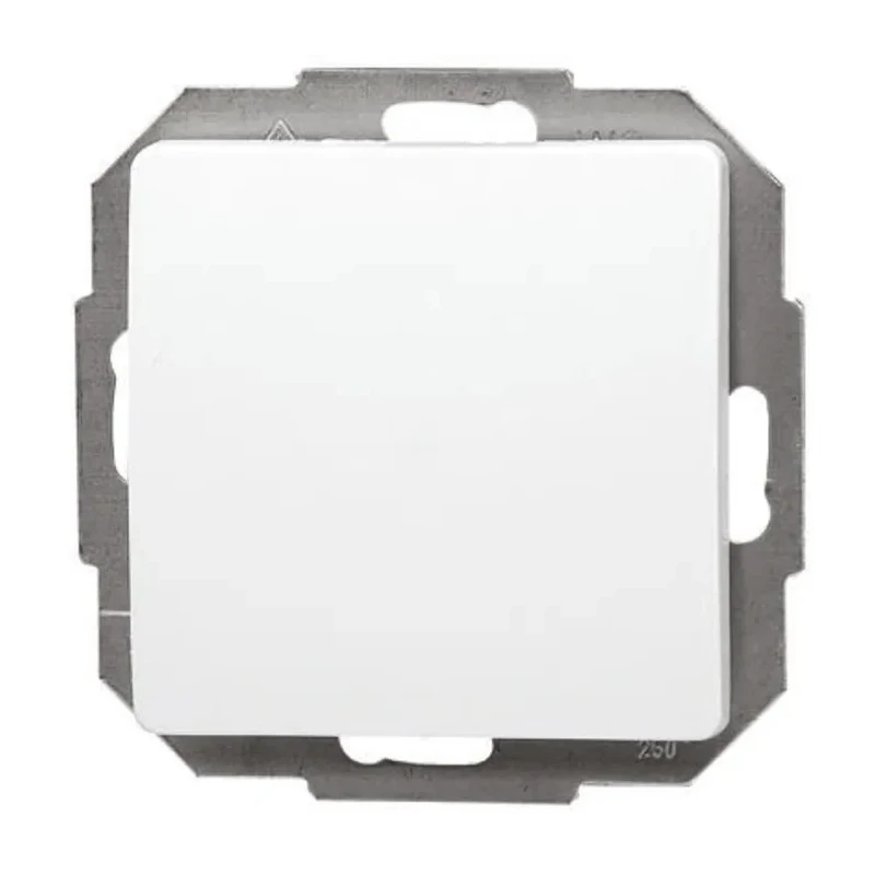 Kopp White 2 Way Push Button Universal Light Switch, 10A, 250V, Flush Mount DELTA Range 650602089