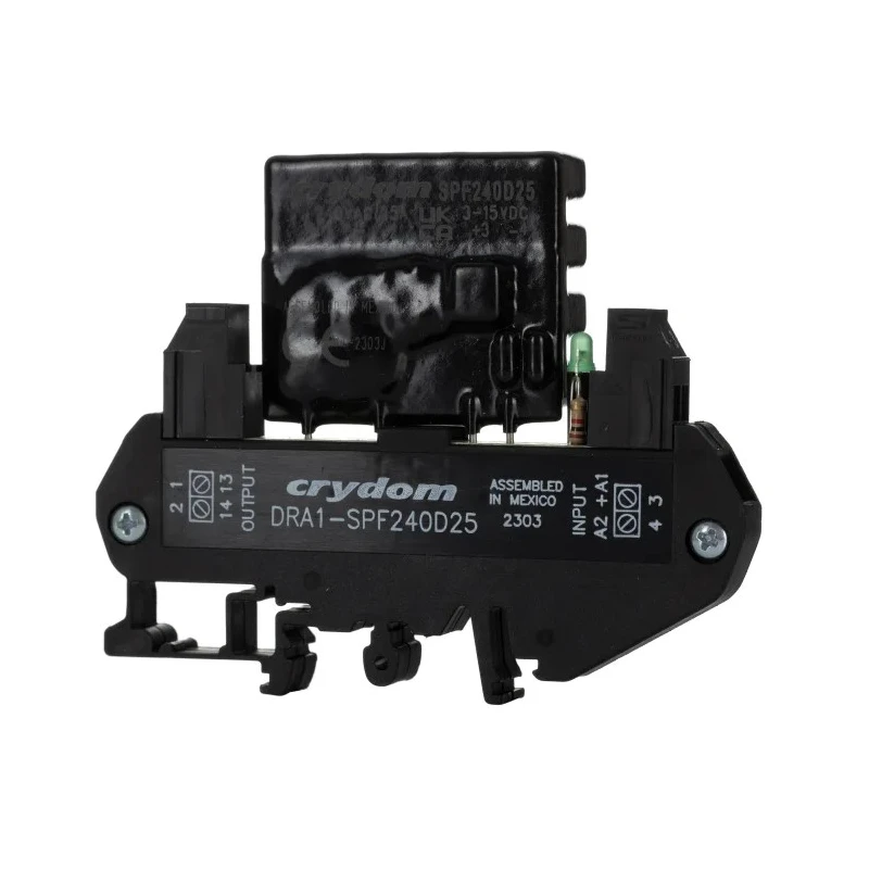Sensata / Crydom Solid State Interface Relay, SPST Contact, Control: 15V DC, DIN Rail Mount, Model DRA1