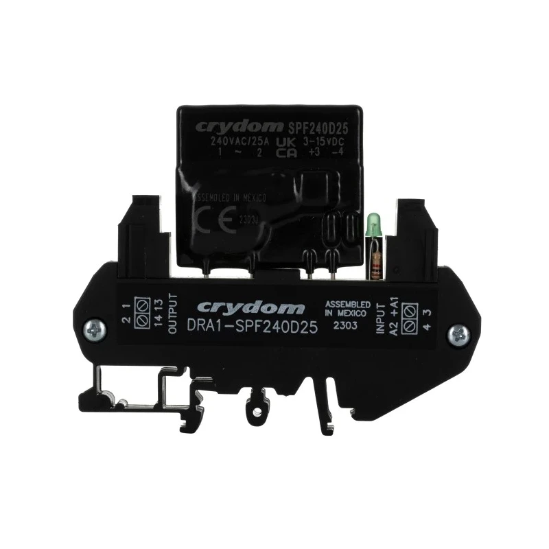 Sensata / Crydom Solid State Interface Relay, SPST Contact, Control: 15V DC, DIN Rail Mount, Model DRA1