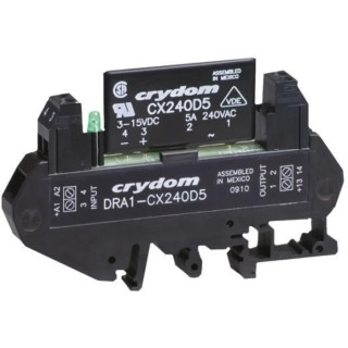 Sensata / Crydom Solid State Interface Relay DIN Rail Mount, Control Voltage 140V, Single Channel, Screw Terminals DRA1-CX