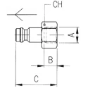 RS PRO Brass Coupler Nipple 1/8 in Male ISO 228 Class A Nickel Plated 12 bar 80°C 187-8812