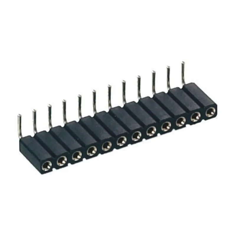Preci-Dip 6 Way Right Angle Through Hole 2.54 mm Pitch SIL Socket 150V dc, Solder Termination 801-87-006-20-002101