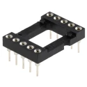 Preci-Dip 110 2.54 mm Pitch Vertical 10 Way Through Hole Turned Pin Open Frame DIL Socket 110-87-610-41-001101