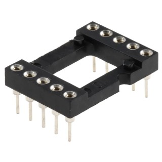 Preci-Dip 110 2.54 mm Pitch Vertical 10 Way Through Hole Turned Pin Open Frame DIL Socket 110-87-610-41-001101
