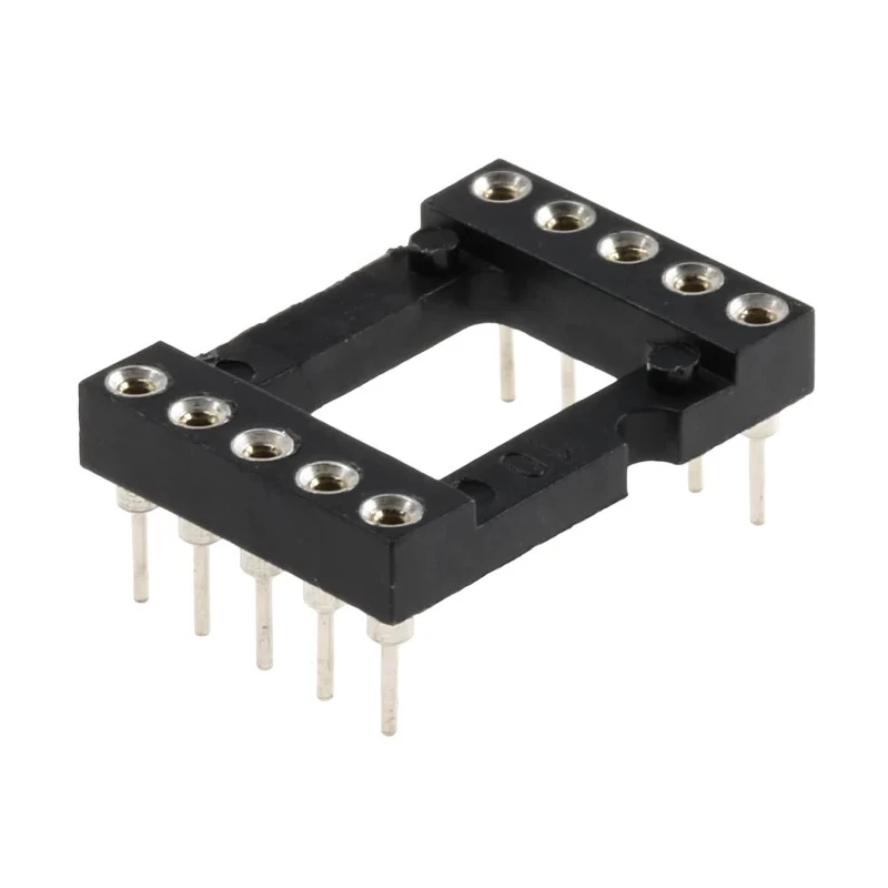 Preci-Dip 110 2.54 mm Pitch Vertical 10 Way Through Hole Turned Pin Open Frame DIL Socket 110-87-610-41-001101