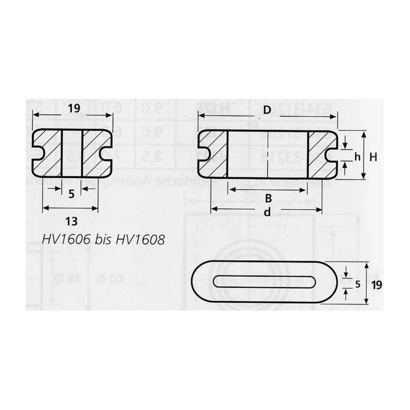 HellermannTyton HV Grey Polyvinyl Chloride 52 mm Cable Grommet for 44 mm Cable Diameter 633-06088 HV1608-PVC-FR-GY