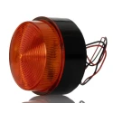 RS PRO Amber Beacon 72V AC/DC Flashing Surface, Stud Mount with Xenon Bulb IP64 187-9654