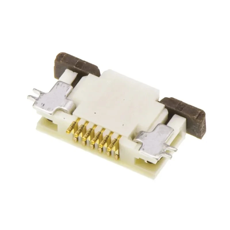 Molex 0.5 mm Pitch 6 Way Right Angle Female FPC Connector, Easy-On ZIF SMT, Nylon Housing, Gold over Nickel 52746-0671
