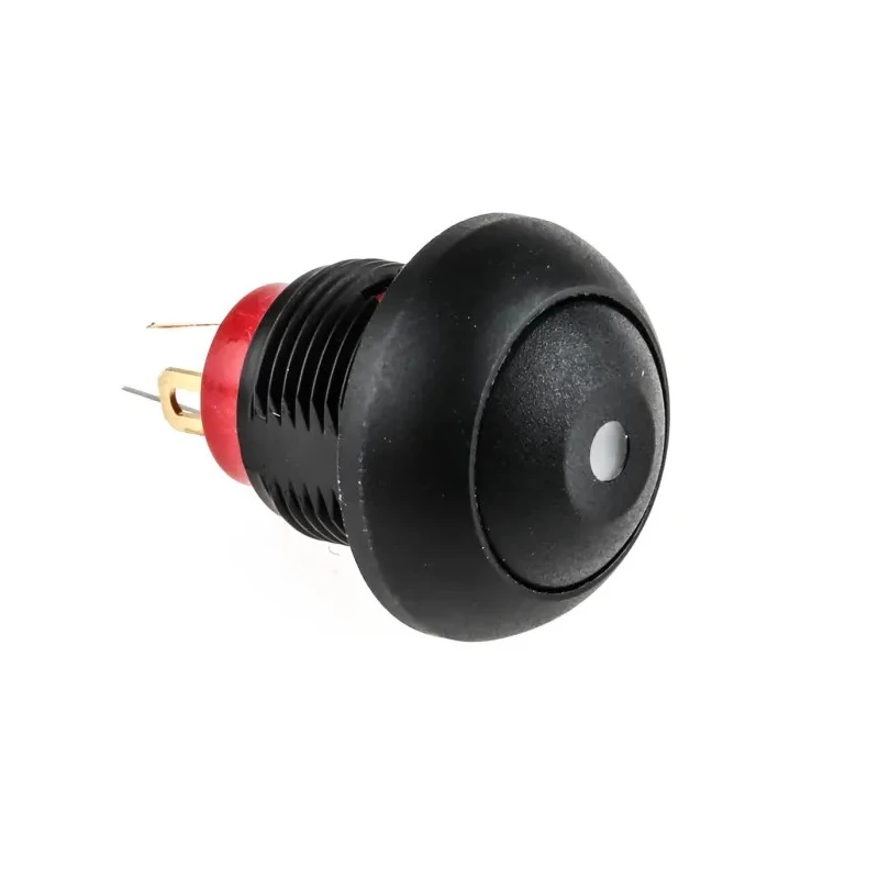KNITTER-SWITCH Illuminated Miniature Push Button Switch Momentary Panel Mount SPST Red LED 12.9 mm Cutout DPWL 1CGKR