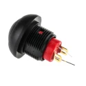 KNITTER-SWITCH Illuminated Miniature Push Button Switch Momentary Panel Mount SPST Red LED 12.9 mm Cutout DPWL 1CGKR