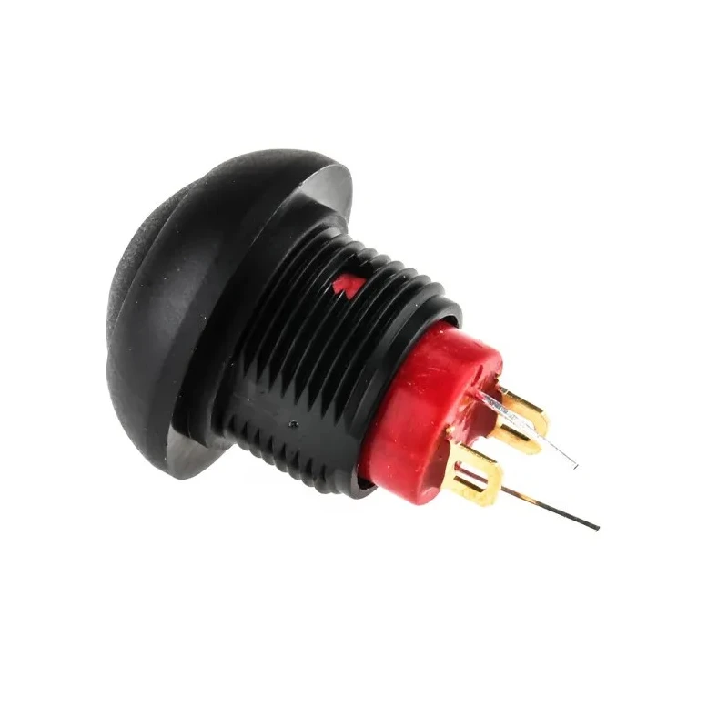 KNITTER-SWITCH Illuminated Miniature Push Button Switch Momentary Panel Mount SPST Red LED 12.9 mm Cutout DPWL 1CGKR