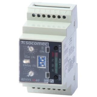 Socomec Earth Leakage Relay 47/63 Hz Frequency 0.03 mA to 30 A Leakage 2 Output 49413602