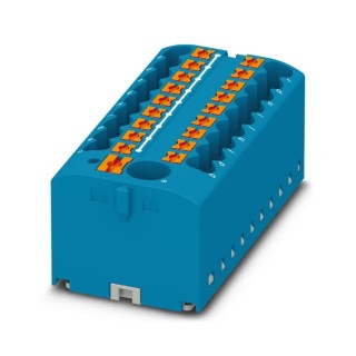 Phoenix Contact Blue Distribution Block, 19-Way, 57A, 450V, Polyamide Housing 3273376