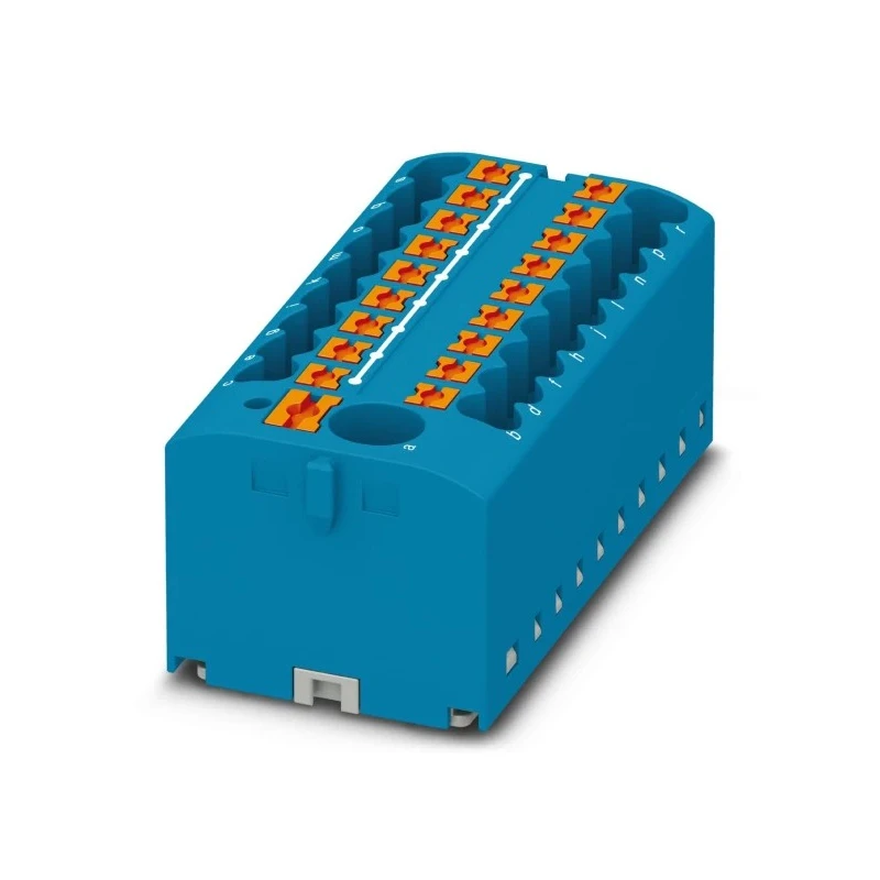 Phoenix Contact Blue Distribution Block, 19-Way, 57A, 450V, Polyamide Housing 3273376