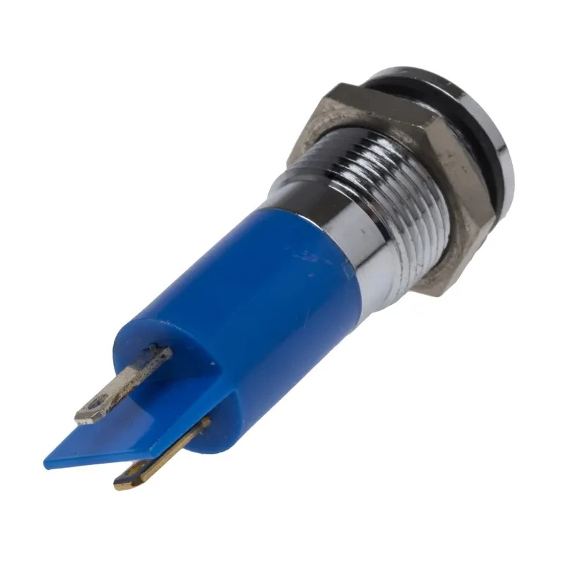 RS PRO Blue Panel Mount Indicator 24V DC 20mA Solder Tab IP67 Flush Bezel 703-8835