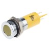 RS PRO Yellow Panel Mount Indicator 12V DC 20mA Solder Tab Termination IP67 Flush 703-8813