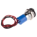 RS PRO Blue Panel Mount Indicator 12V dc 20mA Lead Wire Termination IP67 Flush Bezel 703-8932