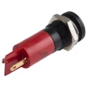RS PRO Red Panel Mount Indicator 24V dc 20mA Solder Tab Termination IP67 Flush Bezel 703-8881