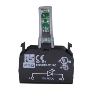 RS PRO LED Light Block 110V AC Amber Illumination with Side View SMD LED Technology 188-1191