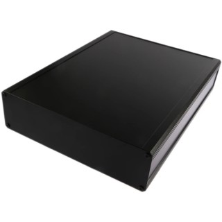RS PRO EAB Series Extruded Aluminium Heat Sink Case Black Lid 86 mm Height 400 mm Length 300 mm Width 188-1269