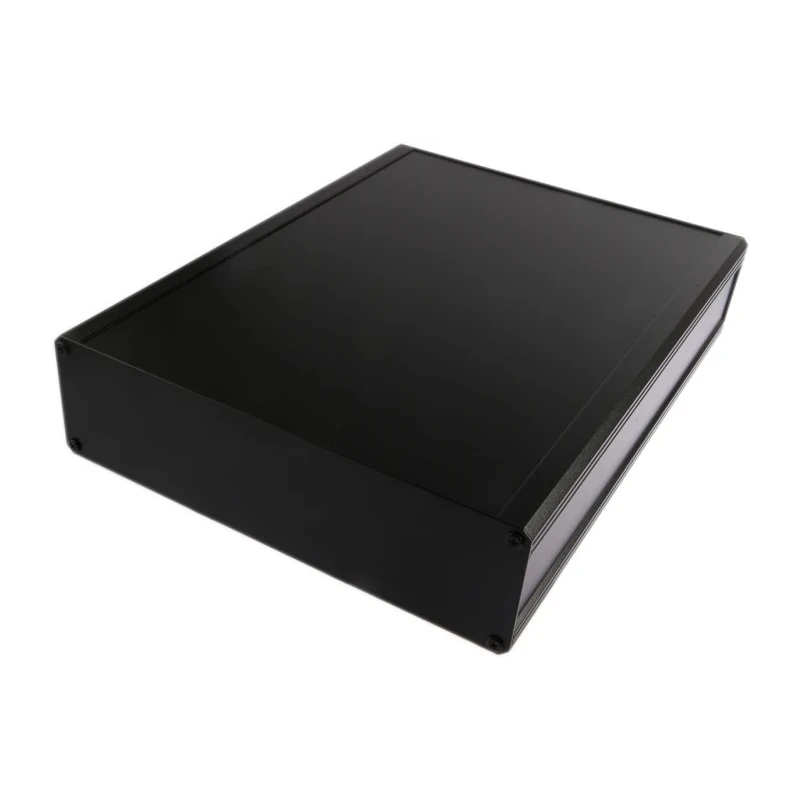 RS PRO EAB Series Extruded Aluminium Heat Sink Case Black Lid 86 mm Height 400 mm Length 300 mm Width 188-1269