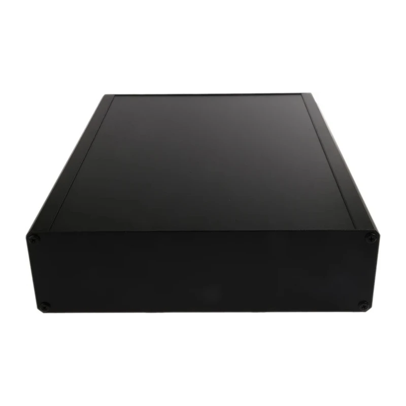 RS PRO EAB Series Extruded Aluminium Heat Sink Case Black Lid 86 mm Height 400 mm Length 300 mm Width 188-1269
