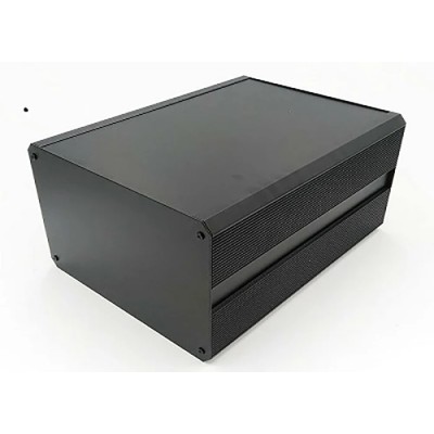 RS PRO EAB Series Extruded Aluminium Heat Sink Case Black Lid IP40 175mm x 300mm x 200mm 188-1284