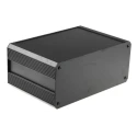 RS PRO Extruded Aluminium Heat Sink Case Black Lid IP40 130mm Height 200mm Length 300mm EAB Series 188-1276