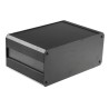 RS PRO Extruded Aluminium Heat Sink Case Black Lid IP40 130mm Height 200mm Length 300mm EAB Series 188-1276