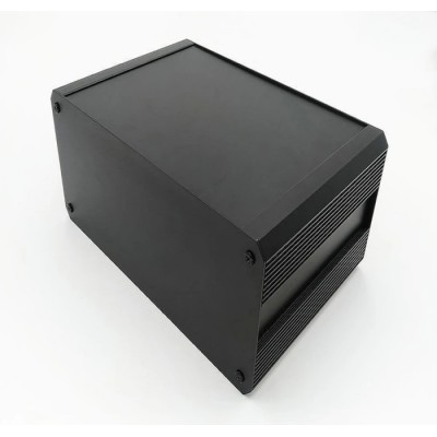 RS PRO Extruded Aluminium Heat Sink Case Black Lid IP40 200 mm x 300 mm x 264 mm EAB Series 188-1298