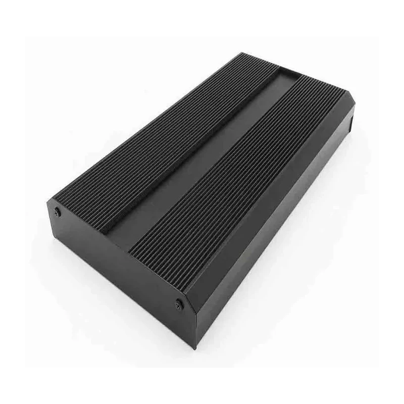 RS PRO EABS Series Extruded Aluminium Heat Sink Case Black Lid IP40 50mm Height 264mm Width 299mm Length 188-1305