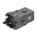 HARTING Heavy Duty Power Connector Insert 10A Han 1A Series Male 3 Contacts 09100032601