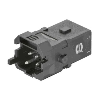 HARTING Heavy Duty Power Connector Insert 10A Han 1A Series Male 3 Contacts 09100032601