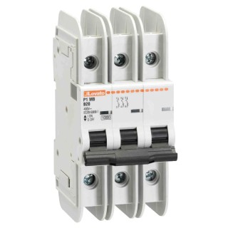 Lovato Miniature Circuit Breaker, 3-Pole, 63A, Type C, 400V AC, 60V DC, 10 kA Breaking Capacity P1MB